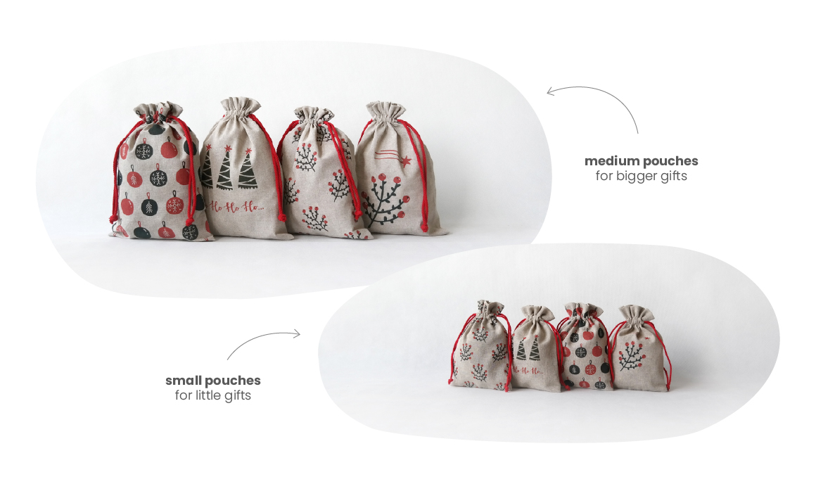 Christmas pouches